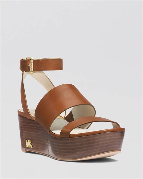 michael kors platform sandals with flowers|michael kors platform wedge sandals.